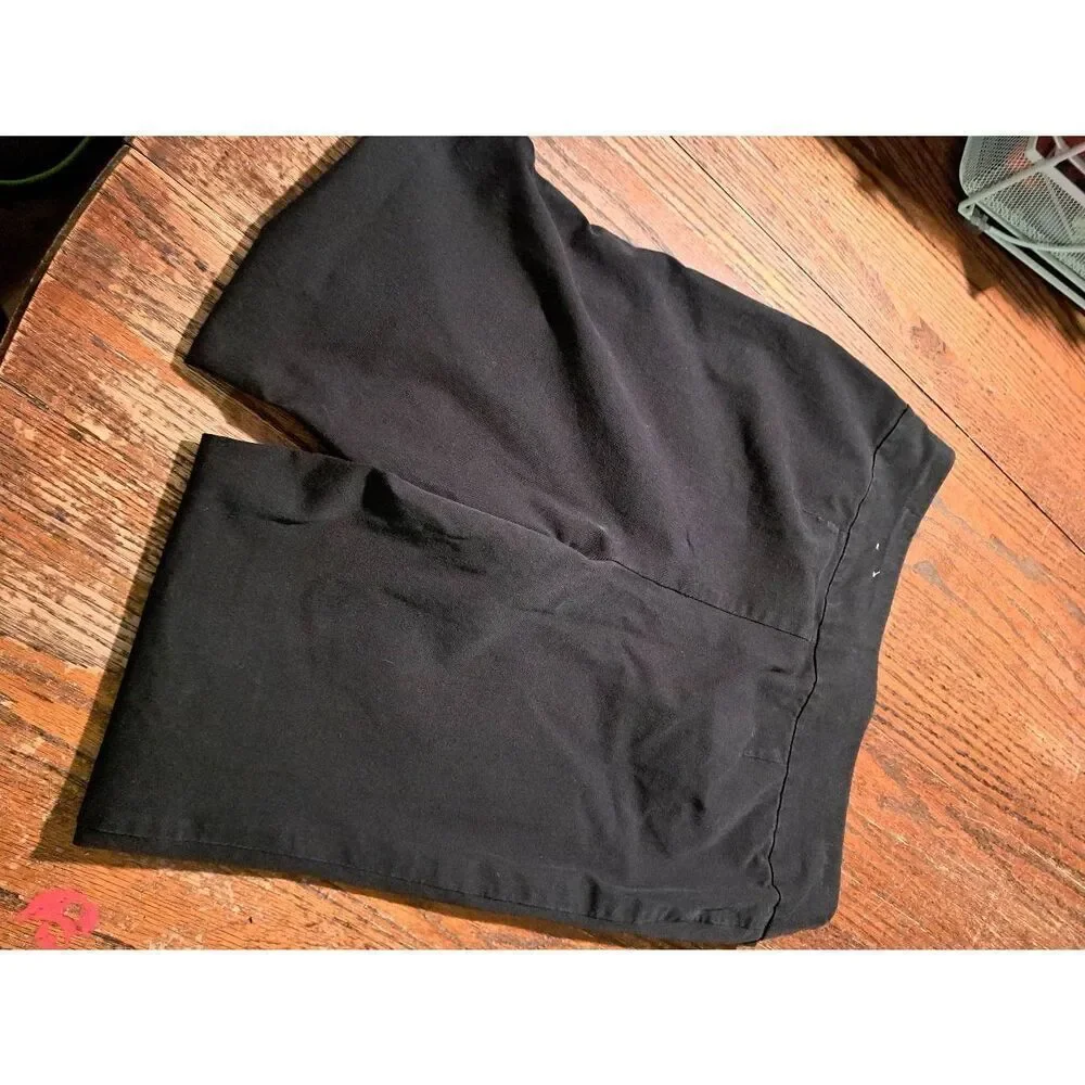 Chico's Women's Size Medium 8 Black Stretch Pull-On Casual Pants Ankle Slits - Picture 4 of 5